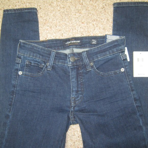 LUCKY BRAND AVA ANKLE SKINNY DARK WASH JEANS NWT $90 24 w - Picture 6 of 8